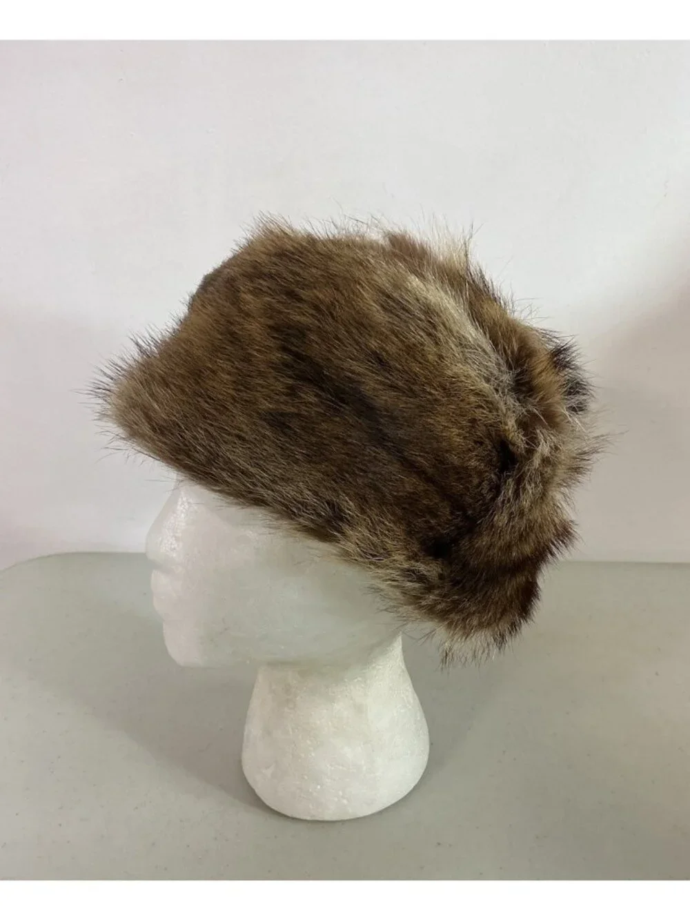 Vintage Raccoon Fur Hat Womens Small